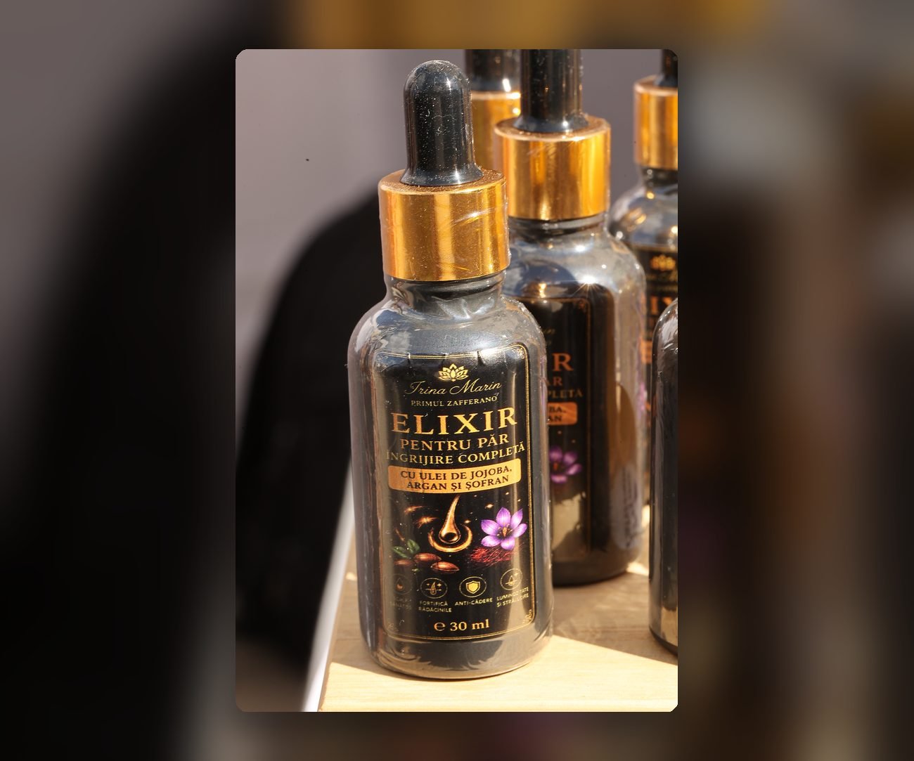 Elixir anti-cădere pentru păr cu șofran, ulei de jojoba și ulei de argan